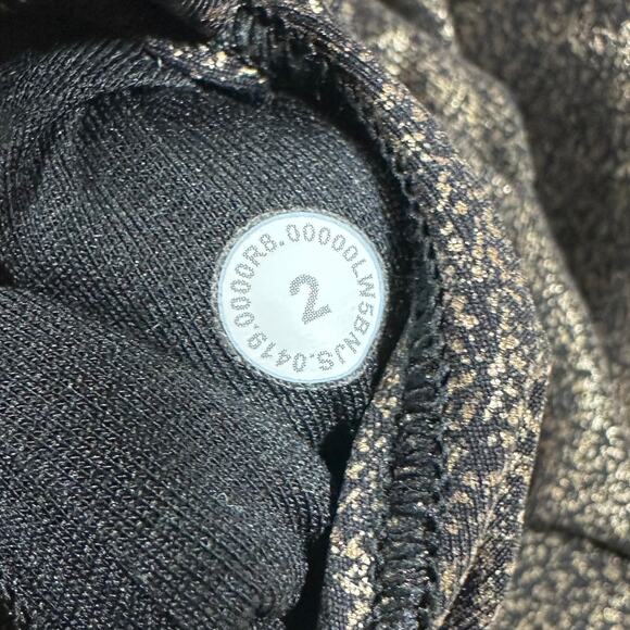 Lululemon Wunder Under High-Rise Tight Foil 28" Black Copper Women's Size 2 EUC - Picture 6 of 9